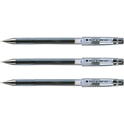 Imagen de Pilot G Tec C4 Bolígrafo roller de gel (0,4 mm, 3 unidades), color negro