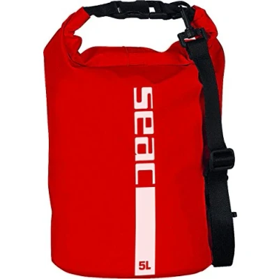 Imagen de SEAC Dry Bag, Bolsa estanca Impermeable, Seca para Buceo, Kayak, navegación, Pesca, natación y Otros Deportes, 5 lt, Rojo