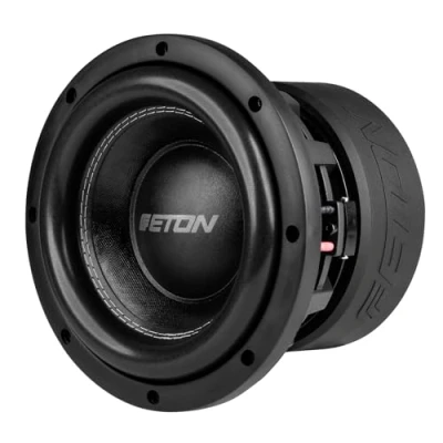 Imagen de Eton MW 8 Potente subwoofer de 20 cm / pulgadas, graves carrera larga para coche, altavoz sonido bajo con imán ferrita, 2 bobinas voz dobles ohmios, x 350 W, 1 unidad