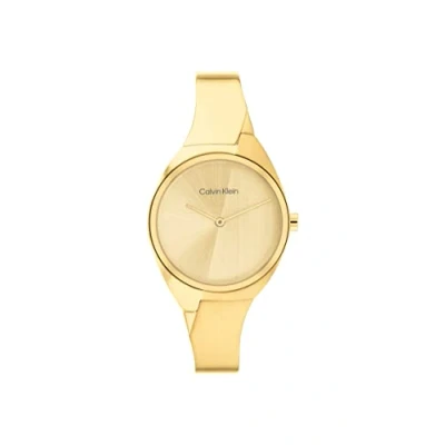 Imagen de Calvin Klein Champagne Sunray Vertically Brushed Reloj, Mujer, Talla: One Size, Gold coloured