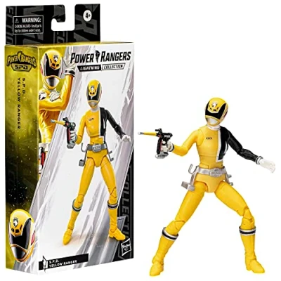 Imagen de Power Rangers Lightning Collection S.P.D. Yellow Ranger Figura de acción coleccionable 6 pulgadas con accesorios juguete para mayores 4 años