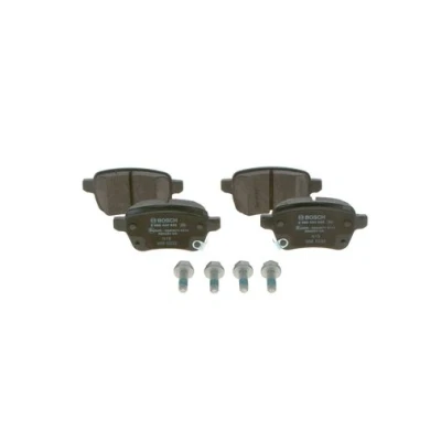 Imagen de BOSCH 0 986 494 825 Juego de pastillas freno Low Metallic con avisador acústico desgaste Chapa antichirridos, tornillos accesorios