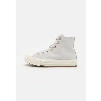 Imagen de Converse Chuck Taylor ALL STAR LIFT Platform Unisex Zapatillas altas para niños, Talla: 35.5, Barely grey/egret/gold Zapatos
