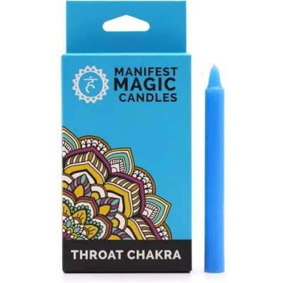 Imagen de Velas Mágicas Manifest (paquete de 12) Azul Chakra Garganta