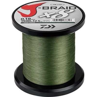 Imagen de Daiwa J Braid X8 0.35mm 1500m d.green Hilo trenzado