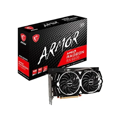 Imagen de MSI Radeon RX 6600 Armor 8G V1 (8 GB GDDR6/PCI Express 4.0/2491MHz/14000MHz)