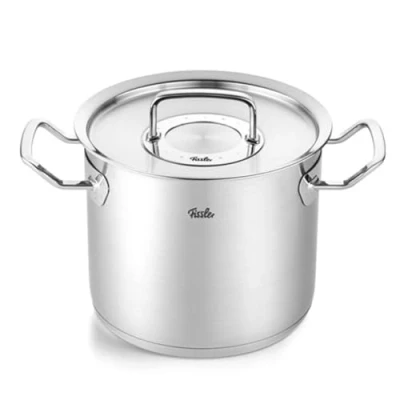 Imagen de Fissler Original Profi Collection Olla alta de 5,2 L y 20 cm diámetro, acero inoxidable, con tapa metal, escala medición interior, inducción