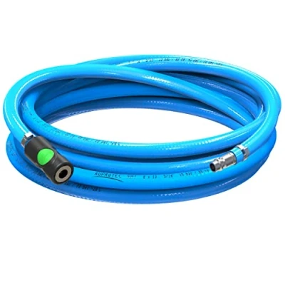 Imagen de AUPROTEC Juego de manguera aire comprimido 8 mm diámetro interior, 10 m, PVC, con acoplamiento seguridad Prevost S1 para compresor comprimido,
