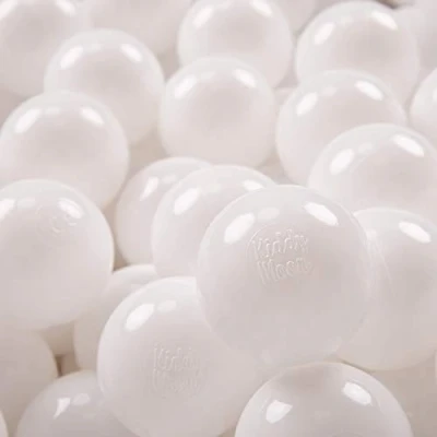 Imagen de KiddyMoon 700 ∅ 7Cm Bolas Colores De Plástico para Piscina Niños, Blanco