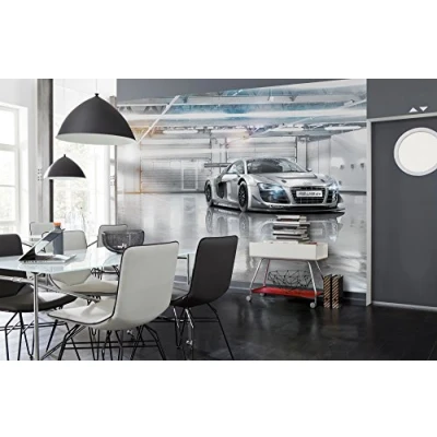 Imagen de Komar 8 957 (368 x 254 cm, mural &quot;Audi R8 Le Mans Coche Deportivo, Gris (8 unidades)