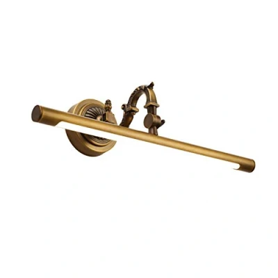 Imagen de QJUZO LED Lámpara de Espejo Baño Vintage, Latón Armario Luz Pared, IP44 Aplique Baño, Maquillaje para Tocador Iluminación, 7W 35cm 630lm 4000K