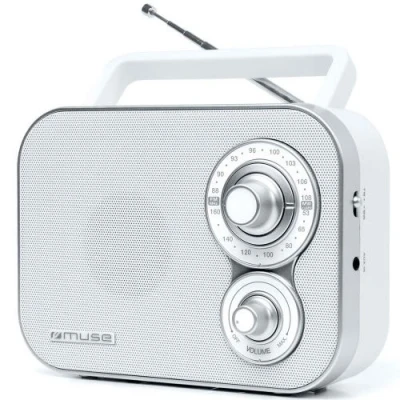 Imagen de Radio Portátil MUSE M 051RW Color Blanco, con 2 Bandas