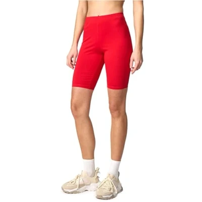 Imagen de Merry Style Mallas Cortas para Mujer Leggins por encima de la rodilla Leggings cortos Pantalones verano mujeres Deporte Shorts MS10 200 (Rojo, XXL)