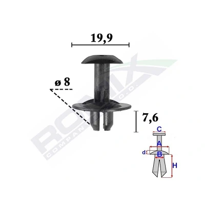 Imagen de ROMIX C70578 Clip, listón FORD: Transit V363 Furgón