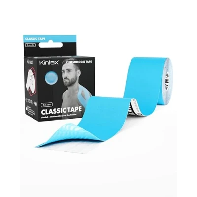 Imagen de Kintex Cinta Kinesiologica Kinesiotape Resistente al Agua y a la Piel, 5cmx5m, para Deporte, Cintas Elásticas Fisioterapia Venda Elástica Adhesiva Vendas (Azul)