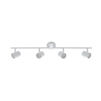 Imagen de foco halógeno &#039;Tomoki&#039; (Moderno) en Blanco hecho de Metal e.o. para Salón &amp; Comedor (4 llamas, GU10) ELC lámpara techo, foco, lámpara, techo