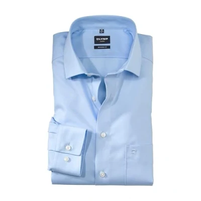 Imagen de OLYMP Luxor Comfort Fit Camisa de manga larga a cuadros, Azul Claro 10, 43