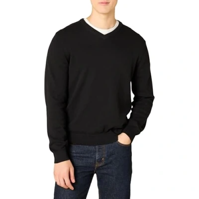 Imagen de Amazon Essentials Jersey de Cuello Pico (Disponible en Tallas Grandes) Hombre, Negro, M