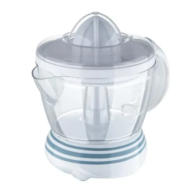 Imagen de BERGNER NOIA Exprimidor 40W 1.2L Motor Automático Giro en 2 Sentidos Recipiente Transparente Patas Antideslizantes, Azul y blanco