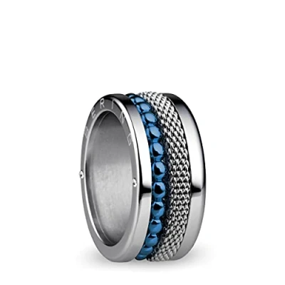 Imagen de BERING Anillos combinados intercambiables para mujer en plata y azul con el exclusivo sistema Twist &amp; Change, Mississippi