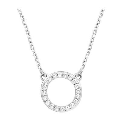 Imagen de Sofia Milani Collar para Mujeres en Plata de Ley 925 Con Circonita Colgante Círculo 50221