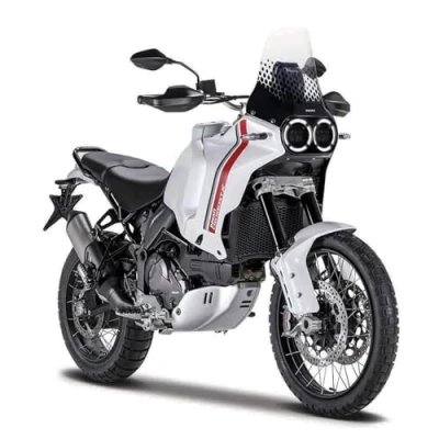 Imagen de Maisto Motocicleta DUCATI DESERTX M34007 22989 Réplica coleccionable increíblemente detallada, modelo a escala 1:18, color blanco