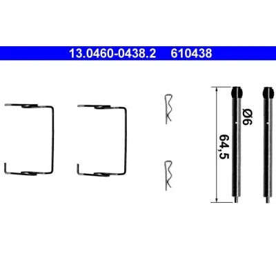 Imagen de ATE 13.0460 0438.2 Kit de accesorios, pastillas frenos RENAULT: LAGUNA 1
