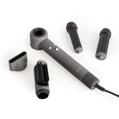 Imagen de CREATE/ION STYLER PRO/Cepillo de aire secador y moldeador iónico 5 en 1 grafito/Motro DC Brushless, 3 velocidades, función frío, niveles temperatura, estuche almacenaje, 1300W