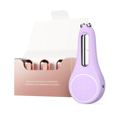 Imagen de FOREO Set a Wink &#039;n&#039; Smile BEAR 2 eyes &amp; lips dispositivo alisador de microcorriente + 3x3,5 ml sérum SUPERCHARGED Eye Lip Contour Booster Tratamiento antiojeras y relleno labios