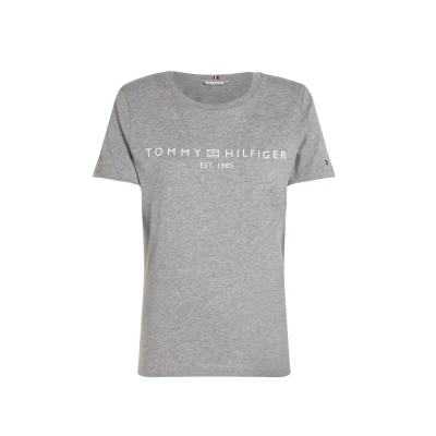 Imagen de Tommy Hilfiger Curve LOGO Camiseta estampada, Mujer, Talla: 52, Medium grey heather