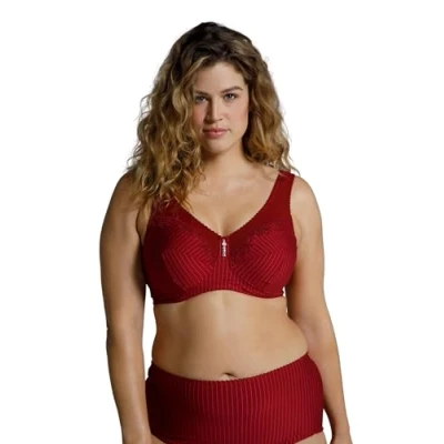 Imagen de Ulla Popken Kelly Sujetador con aros, Mujer, Talla: 115F, Dunkelrot