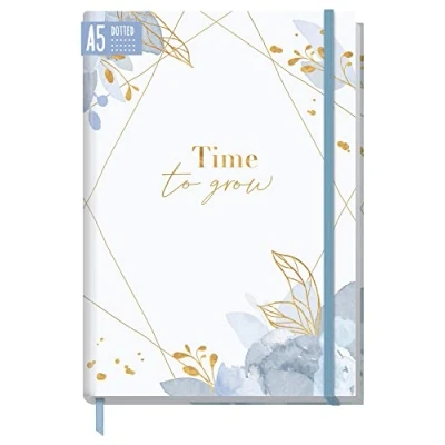 Imagen de Trendstuff by Häfft Bullet Journal Dotted Diario de puntos, A5 con banda elástica, 156 páginas, diseño lunares, sostenible y respetuoso el medio ambiente