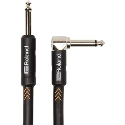 Imagen de Roland Black Series Instrument Cable,Angled/Straight 1/4&quot; jack RIC B15A, length: 15ft / 4.5m
