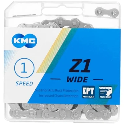 Imagen de KMC Wide EPT Cadena Ancha Z1, Unisex, Plateado Oscuro, 128 Link