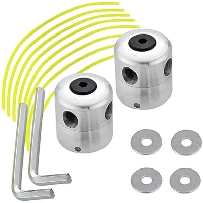 Imagen de ND Desbrozadora Repuestos, 2Pcs Aluminio Cortacésped, Cabezal Universal, Desbrozadora, para de Césped (Plata)