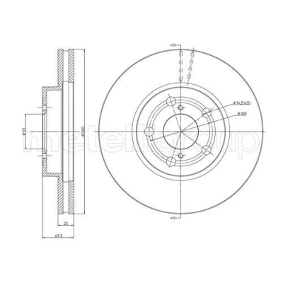 Imagen de Disco de freno METELLI 23 0512C