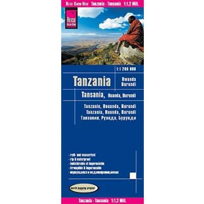 Imagen de Tanzania, Ruanda, Burundi, mapa de carreteras impermeable. Escala 1:1.200.000. Reise Know How.: world mapping project (Tanzania (1:1.000.000))