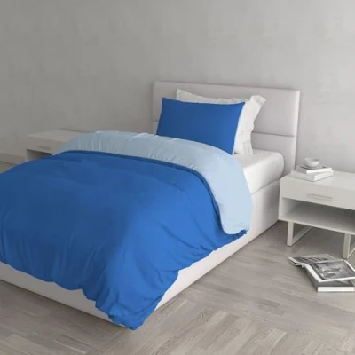 Imagen de Italian Bed Linen Funda nòrdica Royal/Azul Claro 1.5 plazas (200 x 200 cm + 52 82 cm)