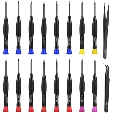 Imagen de 18 in 1 Kit de Herramienta Destornilladores Precisión Magnética, Reparación Multiusos para Relojes, Gafas, Teléfono Móvil, PC