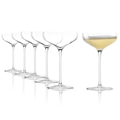 Imagen de Stölzle Lausitz Swing Juego de 6 copas champán cristal, 300 ml, apto para lavavajillas, alta resistencia a la rotura