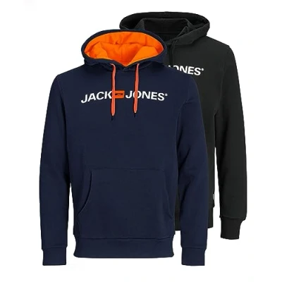 Imagen de JACK &amp; JONES Sudadera con capucha para hombre, paquete de 2 unidades, M