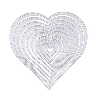 Imagen de 10 unidades Troqueles de Metal Corazón Cutting Dies U horizon Corte Plantillas Estarcir para Tarjeta, Papel, Álbum Scrapbook, DIY (LOVE Heart)