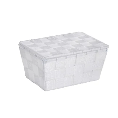 Imagen de Wenko Cesta para el baño Adria con Tapa Blanca Blanco
