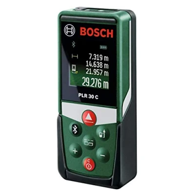 Imagen de Bosch Home and Garden Medidor láser con función de aplicación, Rango medición: 0,05, Precisión: ± 2 mm, en Caja, Verde, hasta 30 m