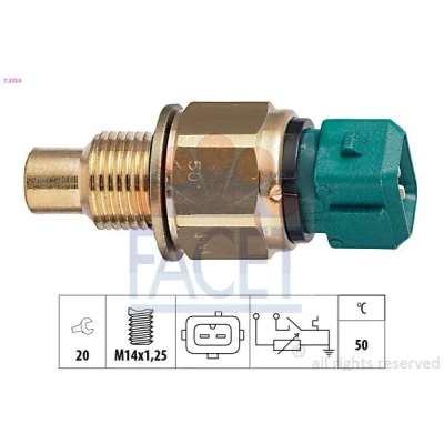 Imagen de FACET 7.3554 Sensor de Temperatura del Refrigerante Made in Italy OE Equivalent PEUGEOT: 206 Hatchback, Partner I Combispace, 306 Hatchback