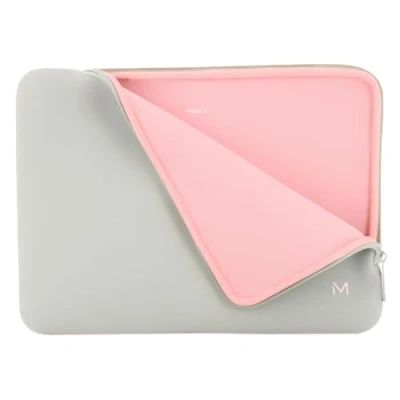 Imagen de Funda Protectora Para Portátil/tablet 16&#039;&#039; Con Cremalleras, Gris Perla Y Rosa