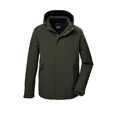 Imagen de killtec Hombre Chaqueta funcional/chaqueta de exterior con capucha cremallera KOW 4 MN JCKT, dark moss, XL, 41843 000