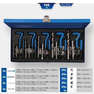 Imagen de KS TOOLS BT541150 Juego de terraja 146, 131