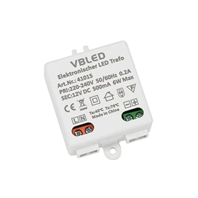 Imagen de VBLED® Mini transformador LED 12 V/DC, 0 6 W transformador/fuente de alimentación/controlador