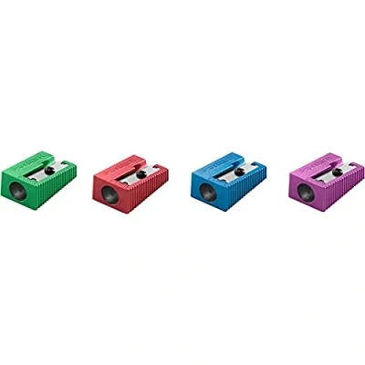 Imagen de STAEDTLER 510 10 PR2. Afilalápiz de acero inoxidable. Caja con 20 sacapuntas metal color